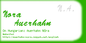 nora auerhahn business card
